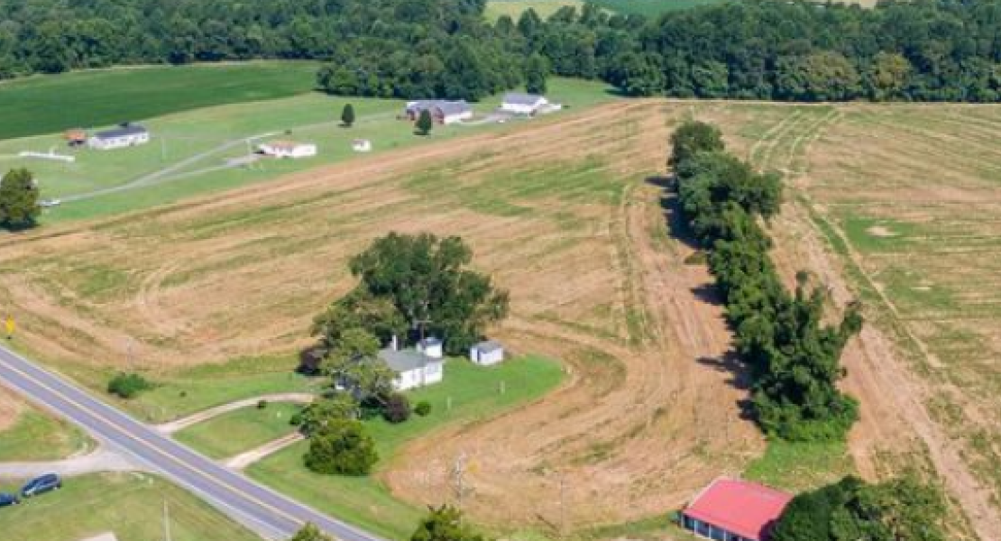 Arial photo of Westmoreland County VA farmland
