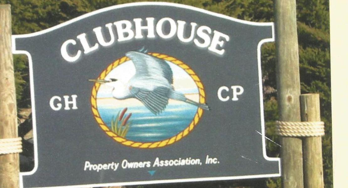 Glebe Harbor Cabin Point Property Ownership Association Sign