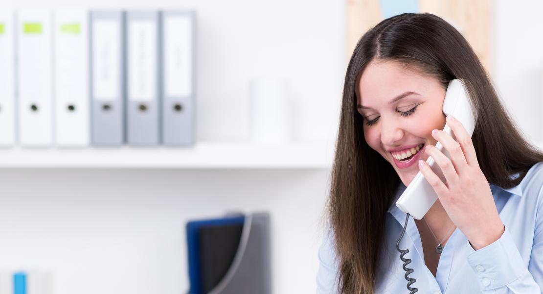 Woman talking on phone